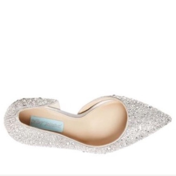 SALE Betsey Johnson D’Orsay Rhinestone SatinPumps - Picture 4 of 8